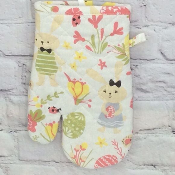 🌷Happy Easter🌷 3 Pc Kitchen Set Spring Pastel Dish Towel/Pot Holder/Oven Mitt - Picture 10 of 11